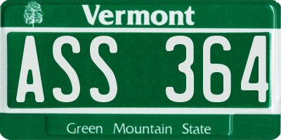 VT license plate ASS364