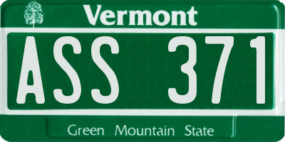 VT license plate ASS371