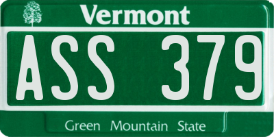 VT license plate ASS379