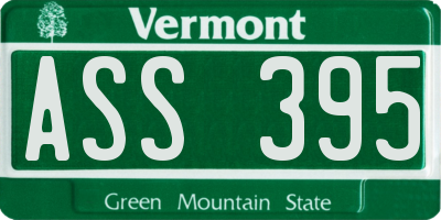 VT license plate ASS395