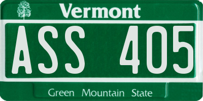 VT license plate ASS405
