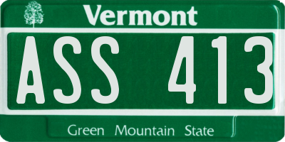 VT license plate ASS413