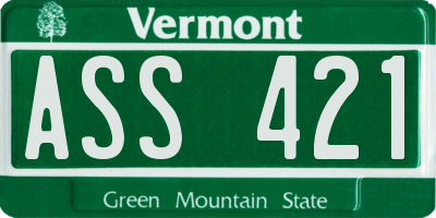 VT license plate ASS421