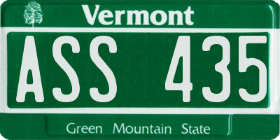VT license plate ASS435