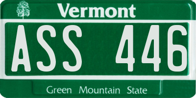 VT license plate ASS446