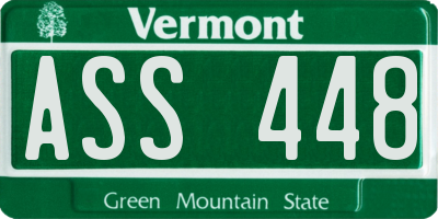 VT license plate ASS448