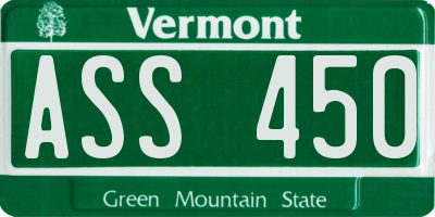 VT license plate ASS450