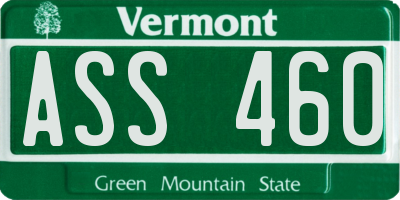 VT license plate ASS460
