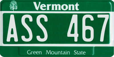 VT license plate ASS467