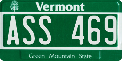 VT license plate ASS469