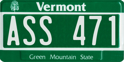 VT license plate ASS471