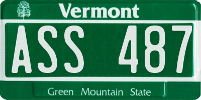 VT license plate ASS487