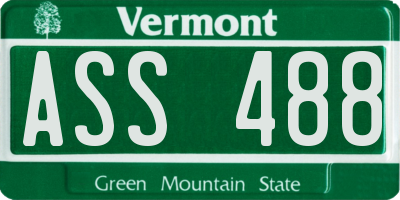 VT license plate ASS488