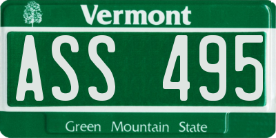 VT license plate ASS495
