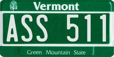 VT license plate ASS511