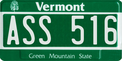 VT license plate ASS516