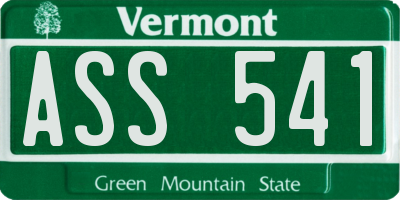VT license plate ASS541