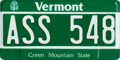 VT license plate ASS548