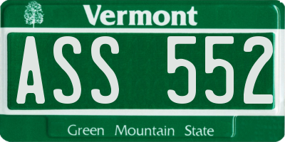 VT license plate ASS552