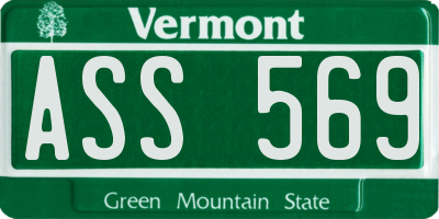 VT license plate ASS569