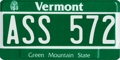 VT license plate ASS572