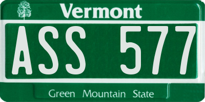 VT license plate ASS577