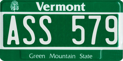 VT license plate ASS579