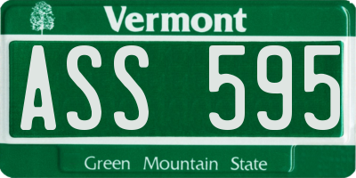 VT license plate ASS595
