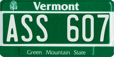 VT license plate ASS607