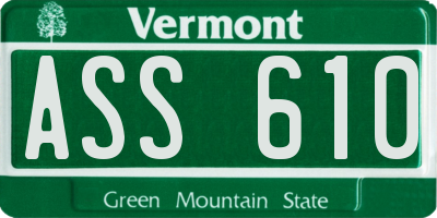 VT license plate ASS610