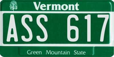 VT license plate ASS617