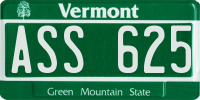 VT license plate ASS625