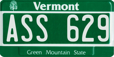 VT license plate ASS629