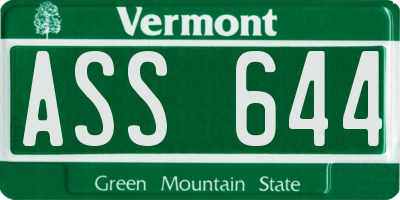 VT license plate ASS644