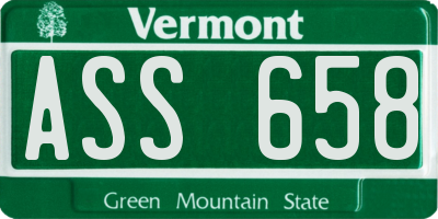 VT license plate ASS658