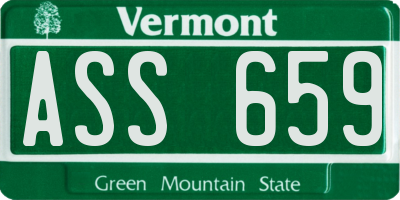 VT license plate ASS659