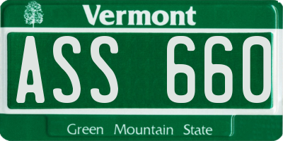 VT license plate ASS660