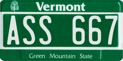 VT license plate ASS667