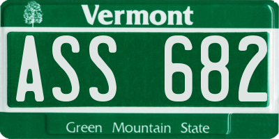 VT license plate ASS682