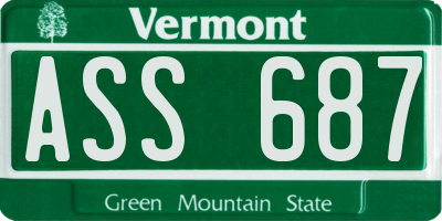 VT license plate ASS687
