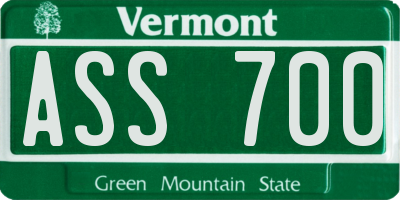 VT license plate ASS700