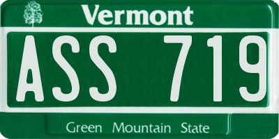 VT license plate ASS719