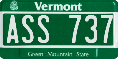 VT license plate ASS737