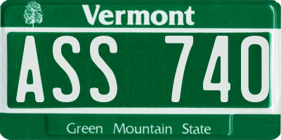 VT license plate ASS740