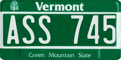 VT license plate ASS745