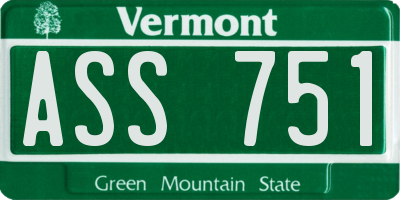 VT license plate ASS751