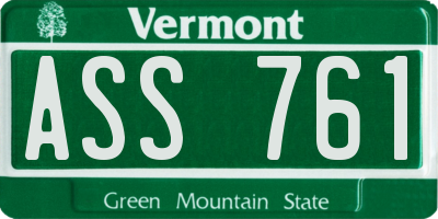 VT license plate ASS761