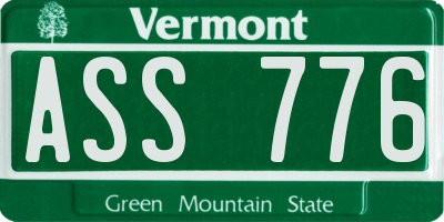 VT license plate ASS776