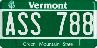 VT license plate ASS788