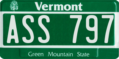 VT license plate ASS797